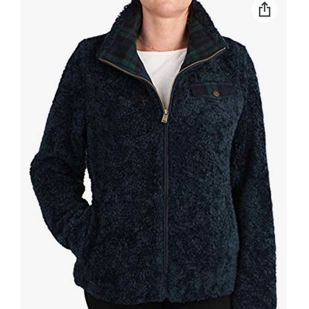 Pendleton -Teddy Style -Teal Blue Zip Jacket -Sid… - image 3